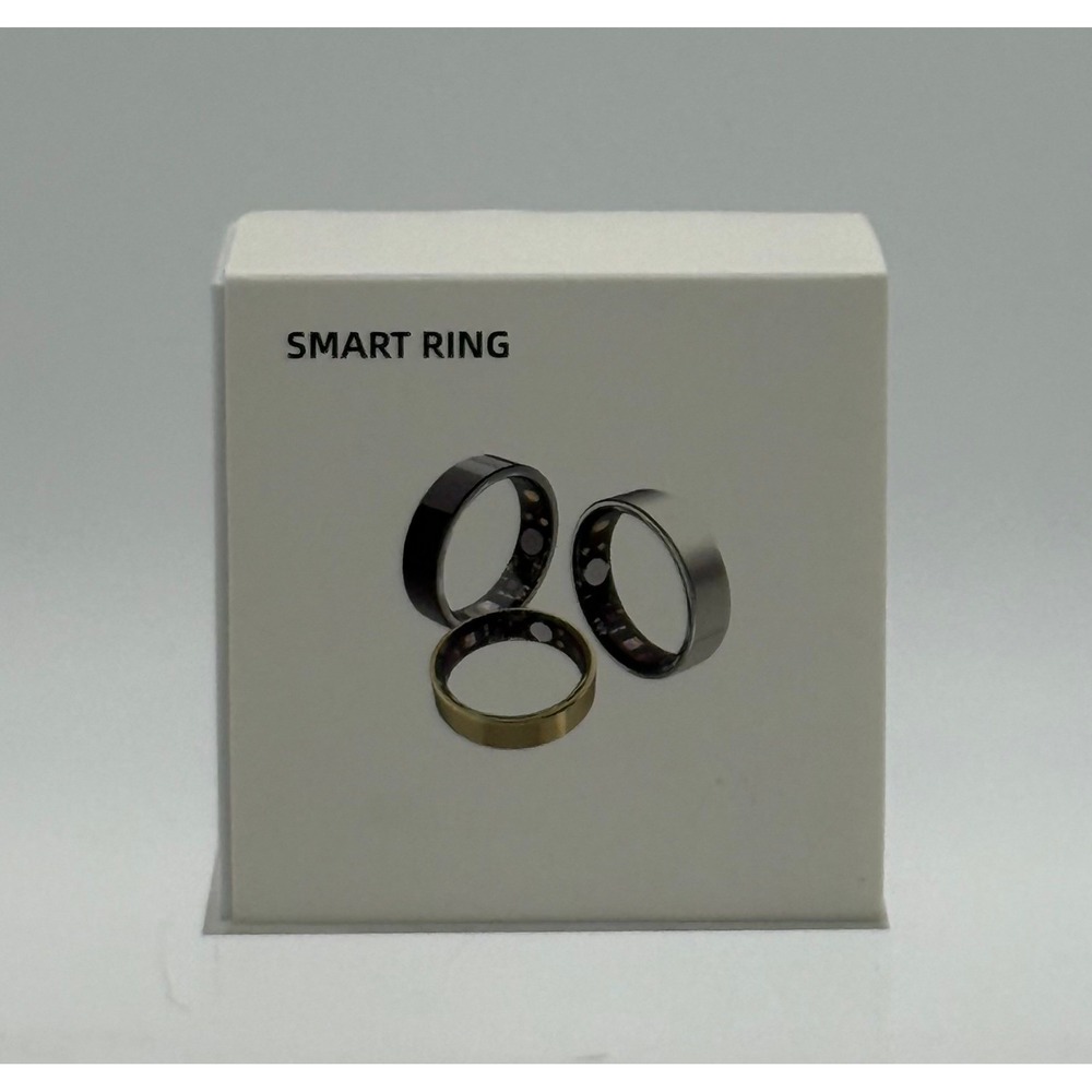 SmartHealth Smart Ring Stainless Steel Black Waterproof Fitness Tracker Size 11